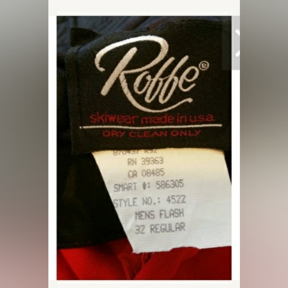 Roffe 🍒 Red Ski Pants S Made in USA Vintage Flash - Picture 4 of 5